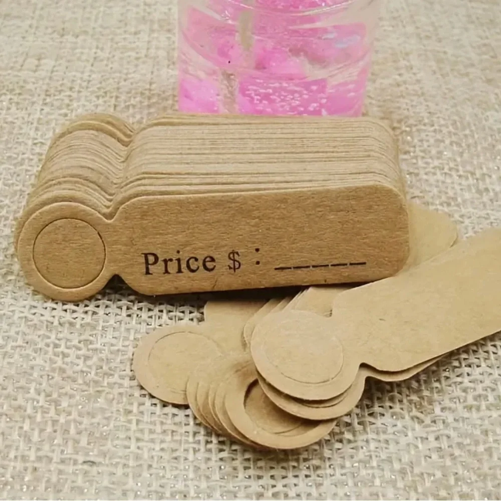 100pcs Blank Kraft Label Price Tags with String